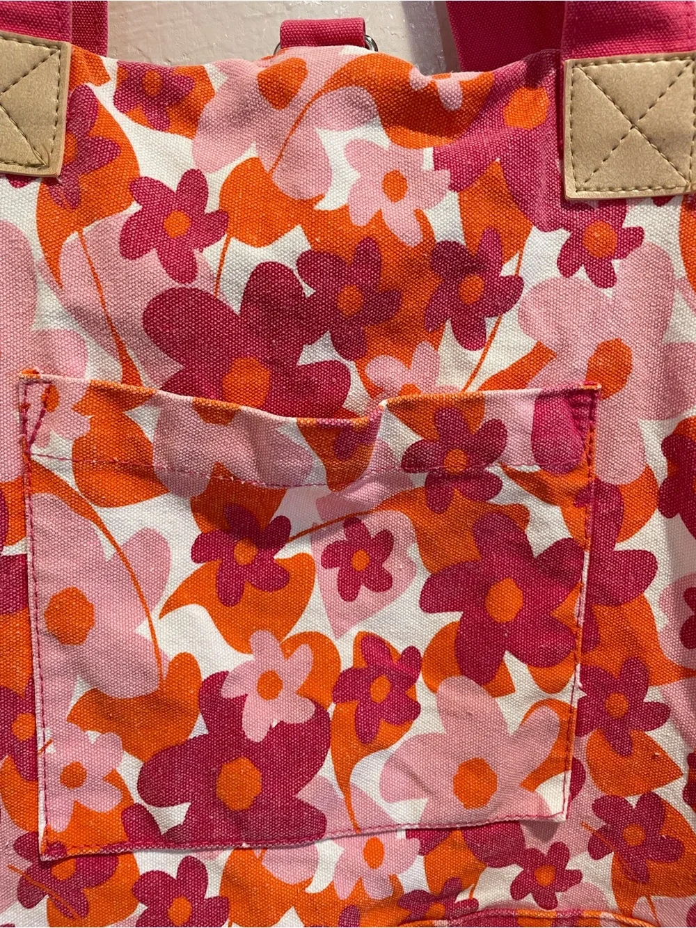 🌸 Lancôme Retro 70s Floral Travel Beach Tote Bag 19.5